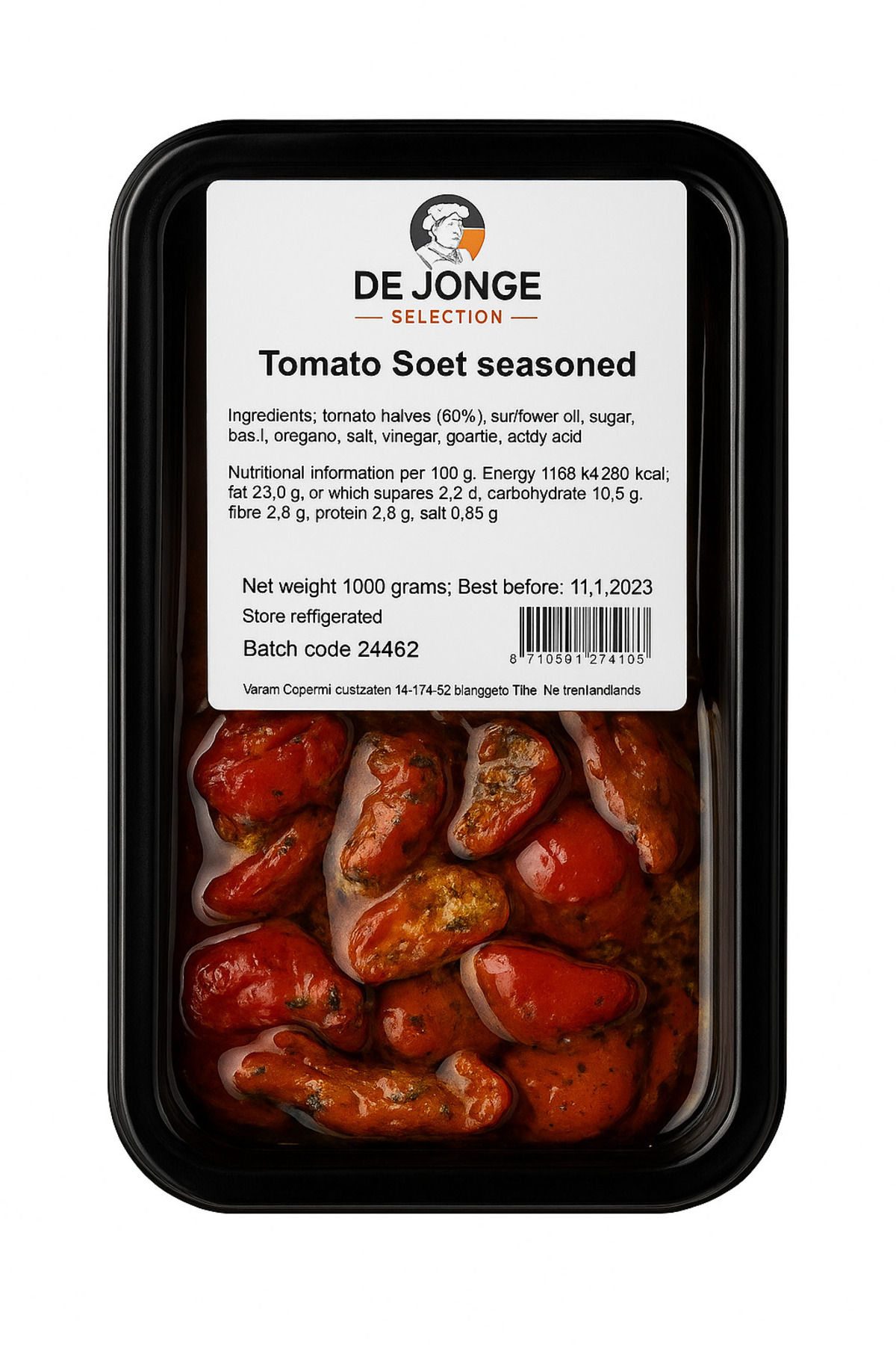 De Jonge Tomatoes sweet spiced 8x1kg