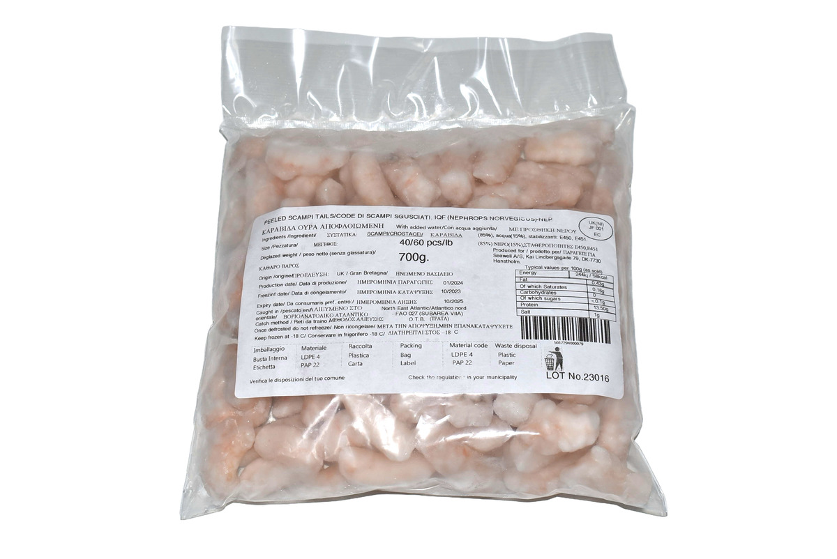 Humarhalar Skelflettir lítill 40/60 12x1kg