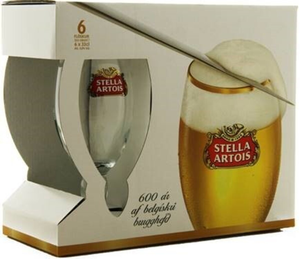 Stella Artois Gjafaaskja 6x33cl + glas