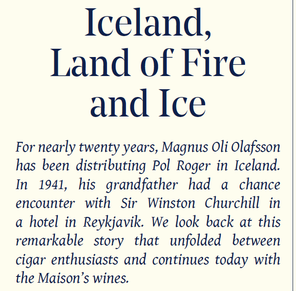 Pol Roger og Ísland