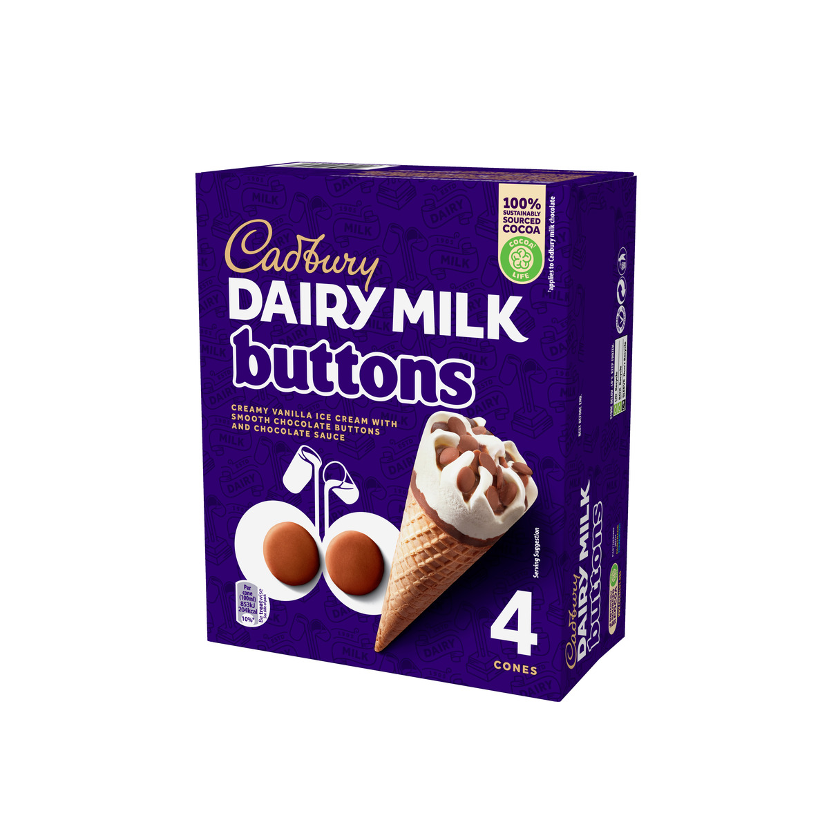 Cadburys Buttons Cone 6x(4x100ml)