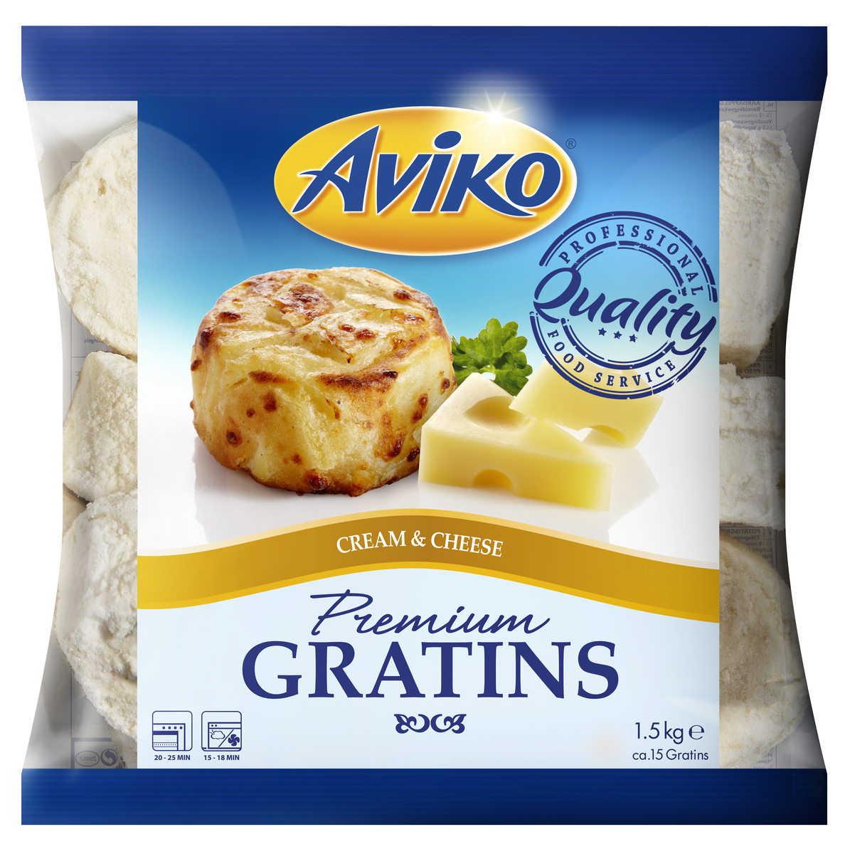 Aviko Gratins Portion Cream&Cheese 6x1,5kg