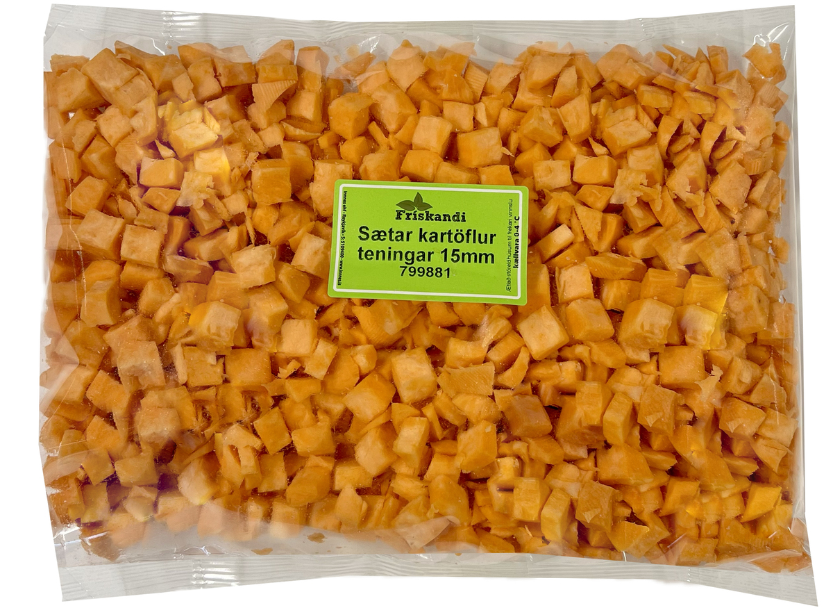 Sætar kartöflur teningar 15mm 3kg (P)