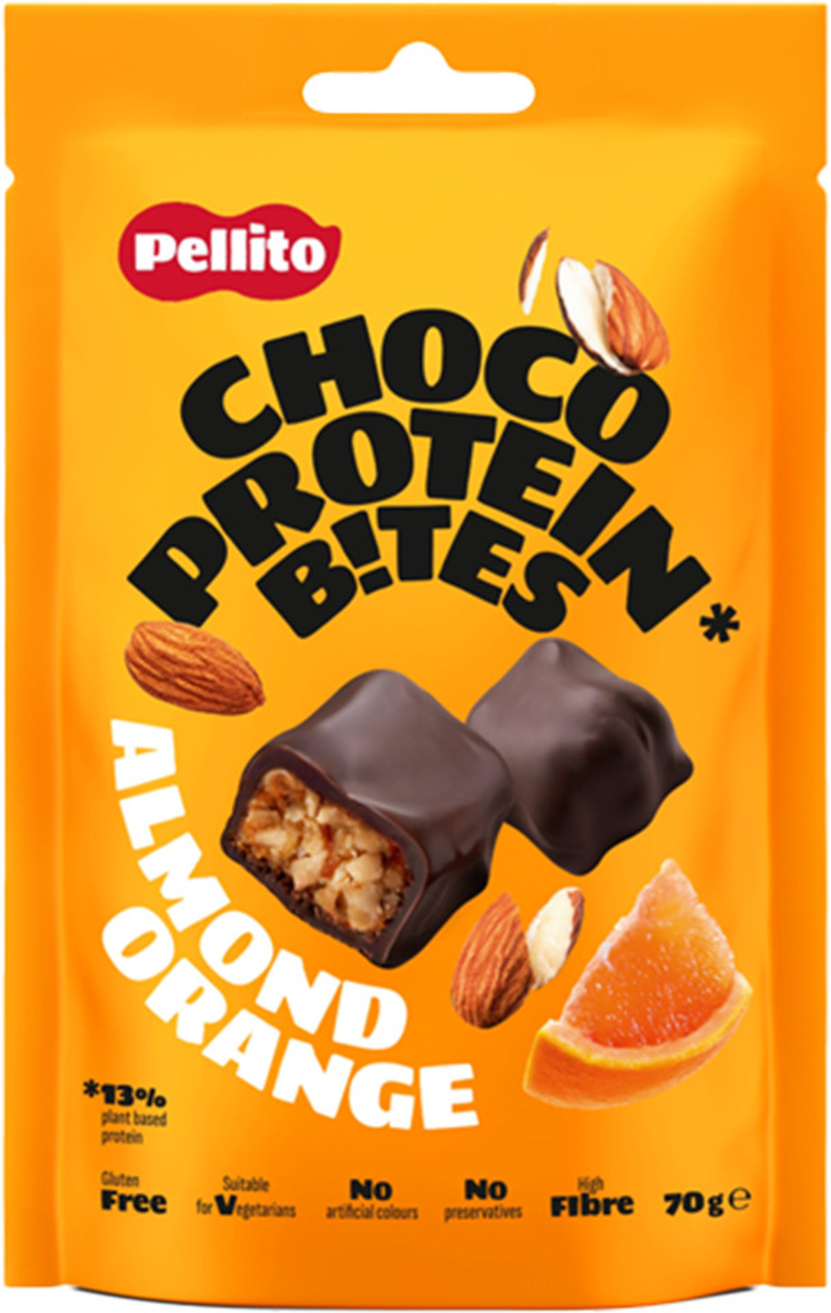 Pellito Choco Protein Bites Almond & Orange 8x70gr