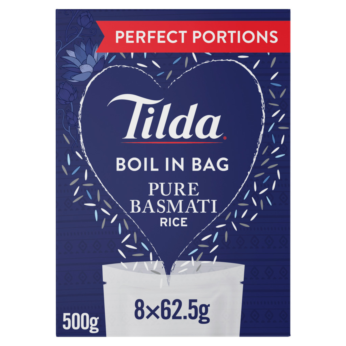 Tilda Basmati Suðupoki Kassi 5x500gr (8x62,5gr pr/stk)