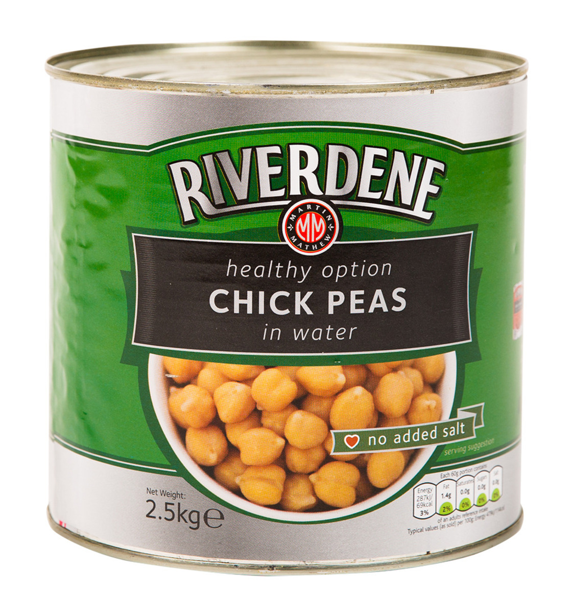 Riverdene Chick Peas in Water 6x2.5 kg