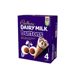Cadburys Buttons Cone 4x100ml