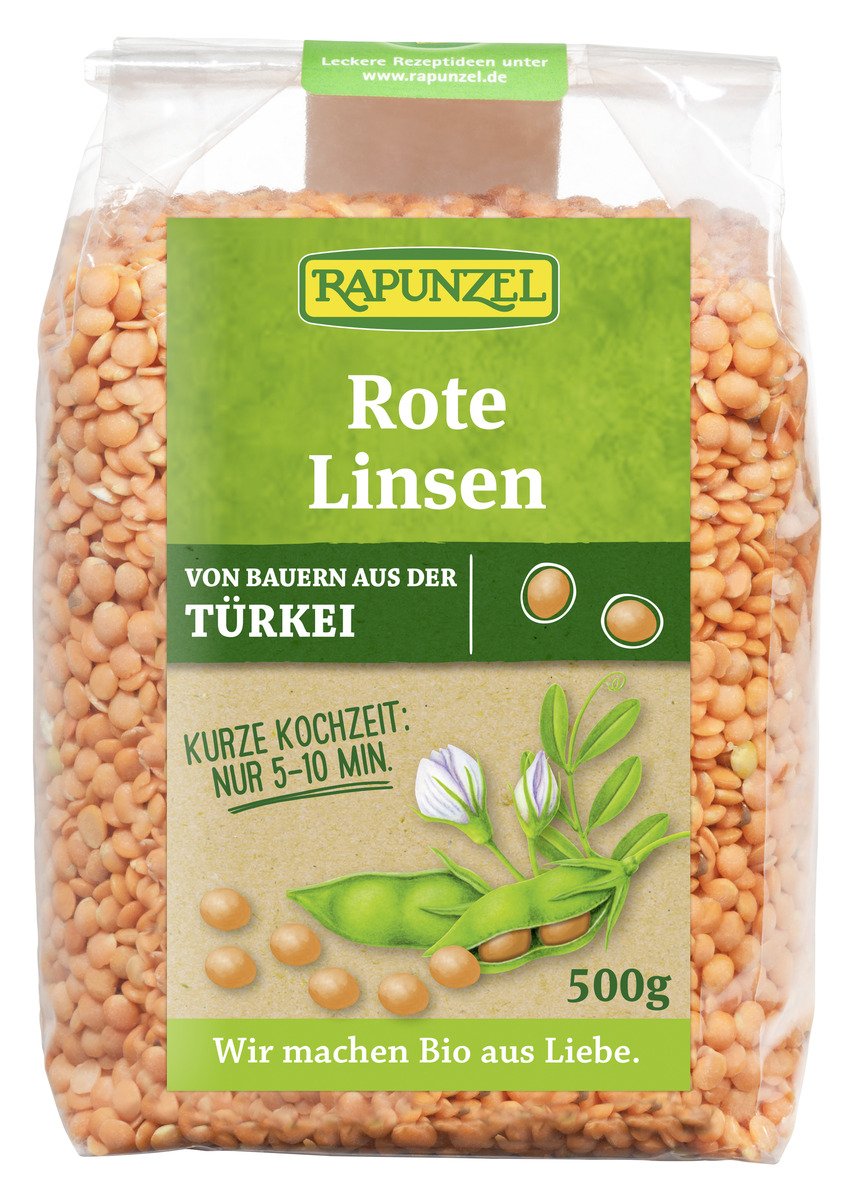 Rapunzel Rauðar Linsur 6x500gr (M)