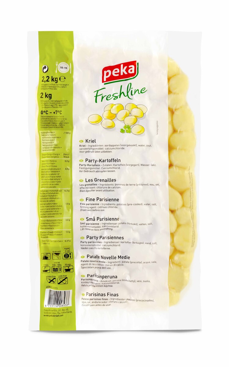 Peka Forsoðnar Kartöflur 20-30 MM 6x2kg