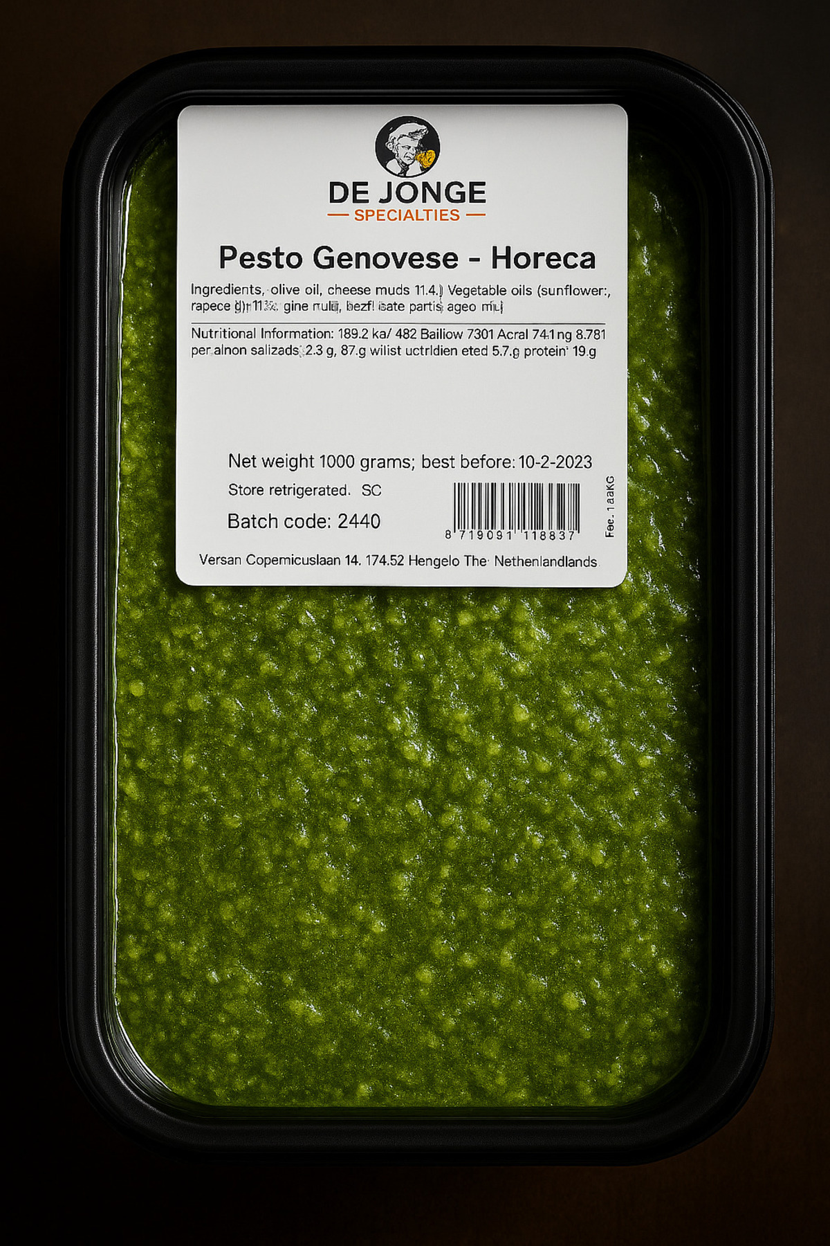 De Jonge Pesto genovese 8x1,1kg 