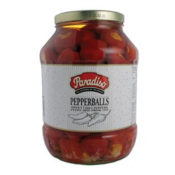 Paradiso Pepperballs Paprika Rauð Fyllt M/Osti 4x2,3 Kg