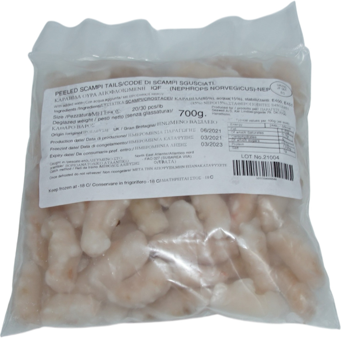 Humarhalar skelflettir milli 20/30 12x1kg
