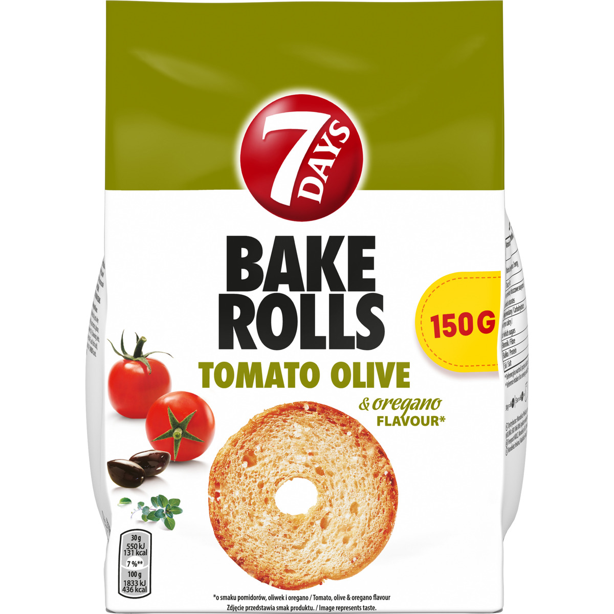7 Days Bake Rolls Tomato & Olive 12x150gr