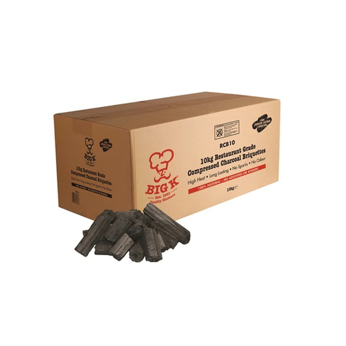 BIG K Yakitori Restaurant Grade Charcoal 10 kg RCB10