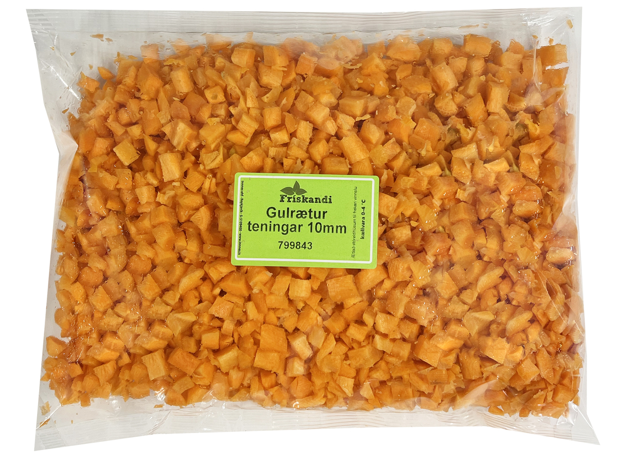 Gulrætur teningar 10mm 3kg (P)