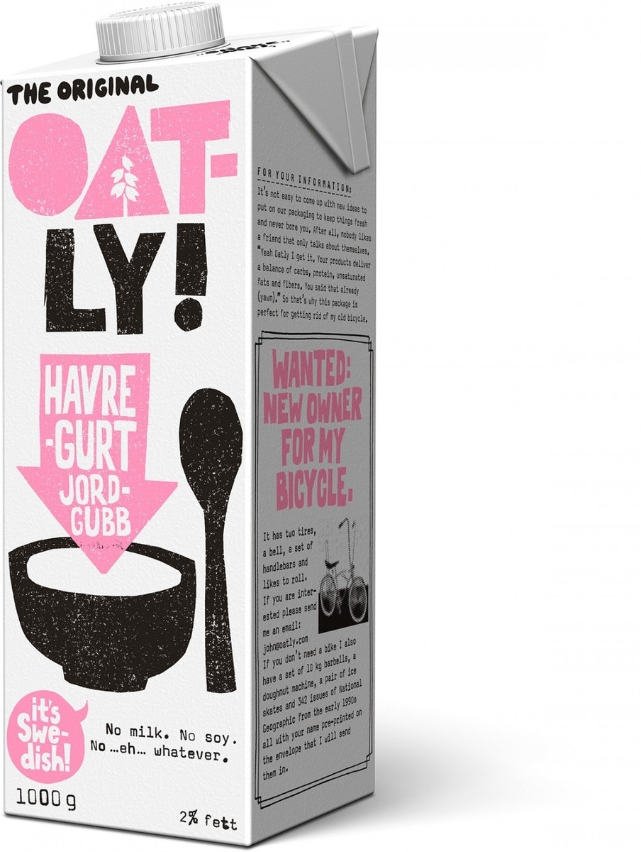 Oatly Hafragúrt Jarðarber 6x1L
