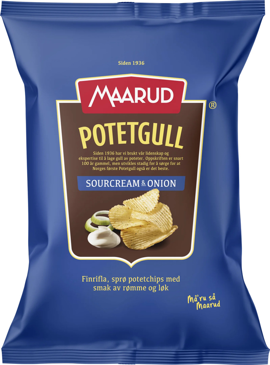 Maarud Flögur Sýrður Rjómi & Laukur 18x200g