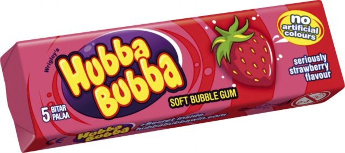 Hubba Bubba Seriously Strawberry 18x20x35g (20/pk)