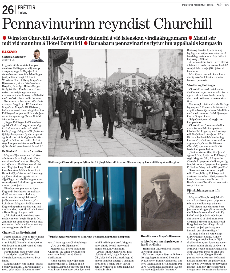 Pennavinurinn reyndist Churchill