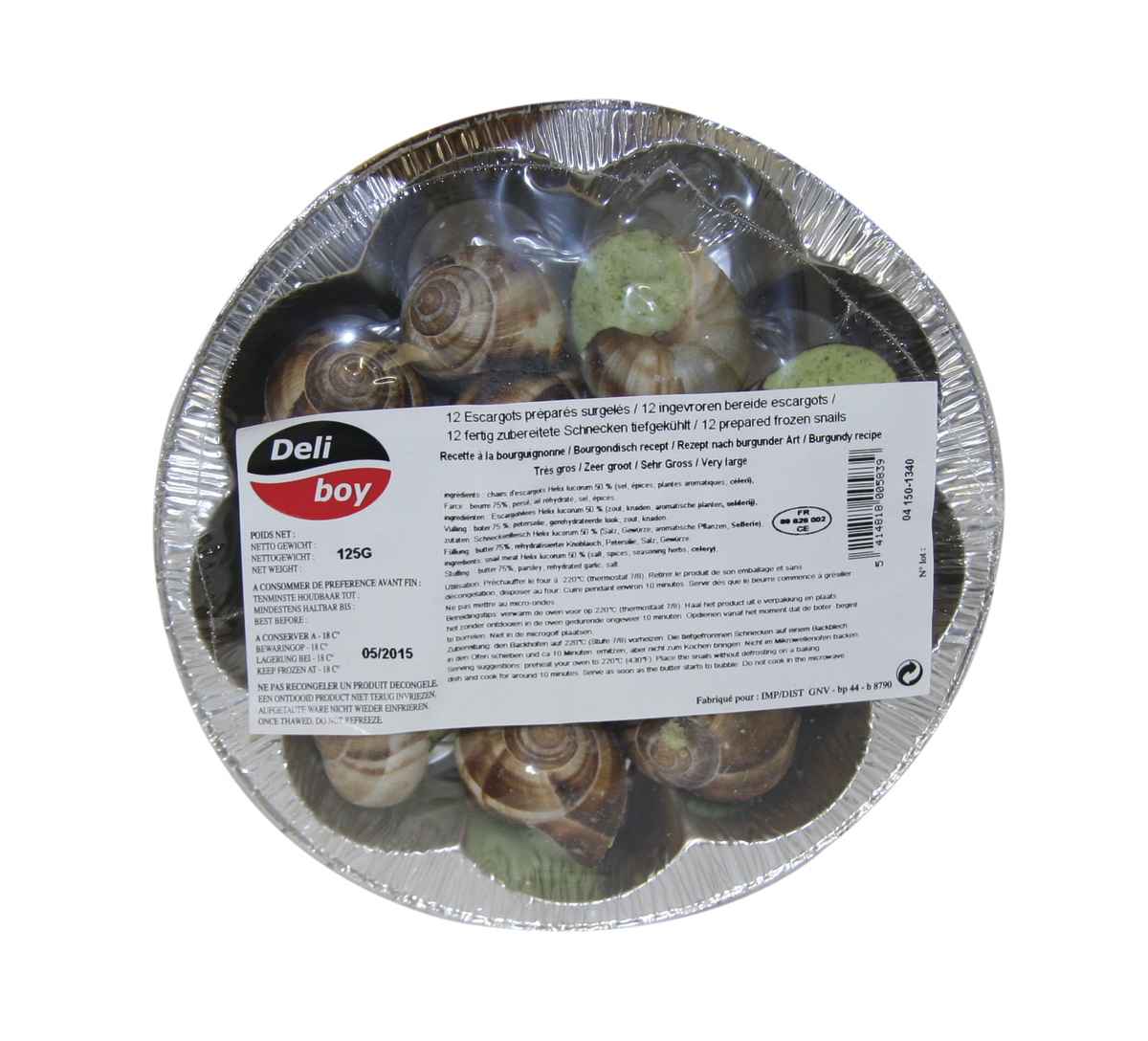 Deliboy Sniglar 12stk 10x160gr