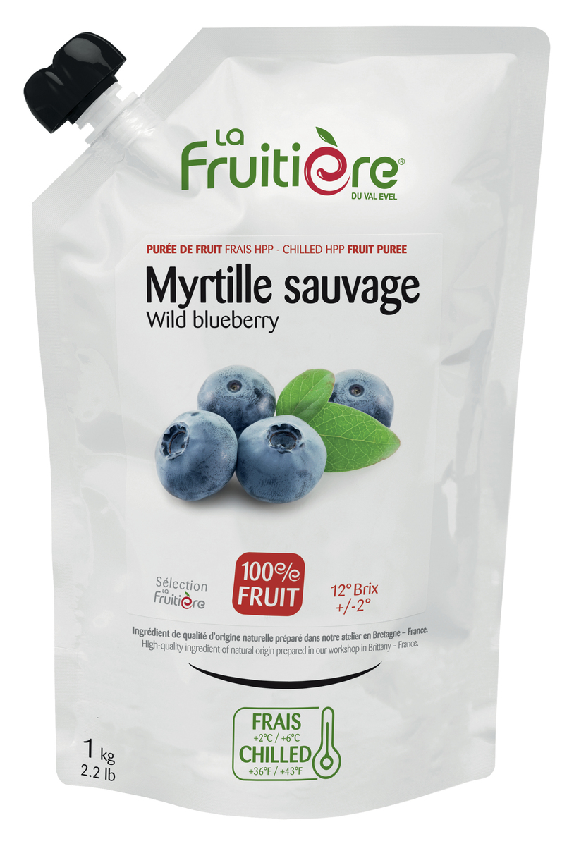La Fruitiere 100% Blueberry puree 6x1kg