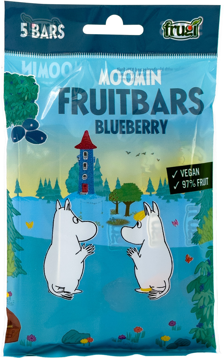 Moomin Fruitbars Apple & Blueberry 12x(5x15gr)