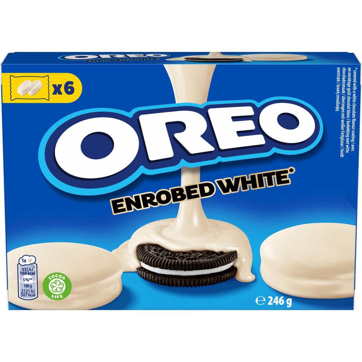 Oreo Kex Hvítt Súkkulaði Hjúpað 10x246gr