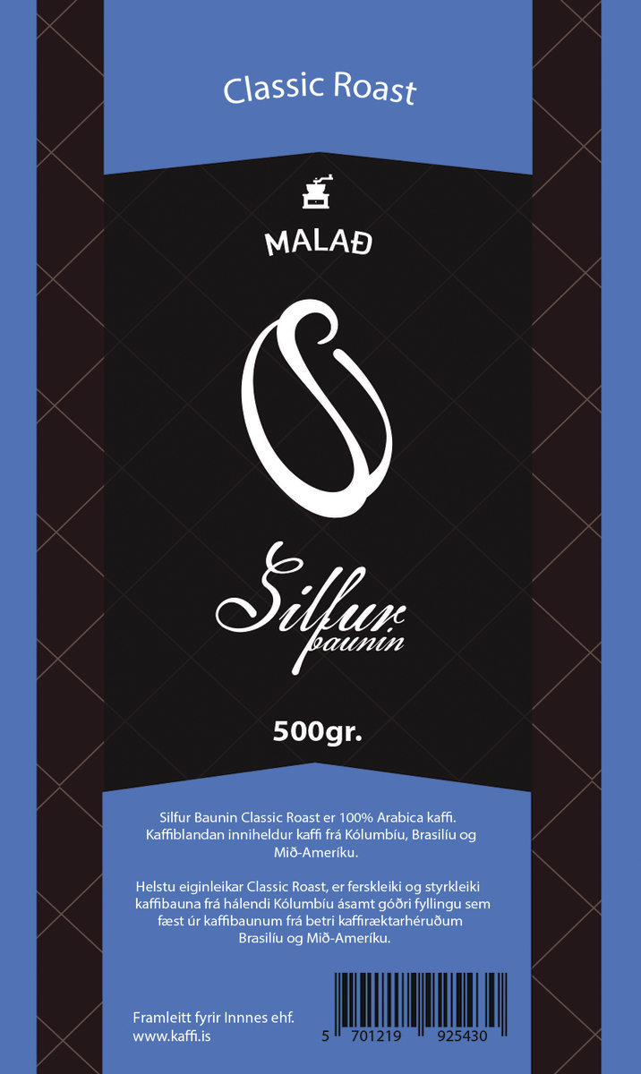 Silfur Classic Roast Malað 16x500gr