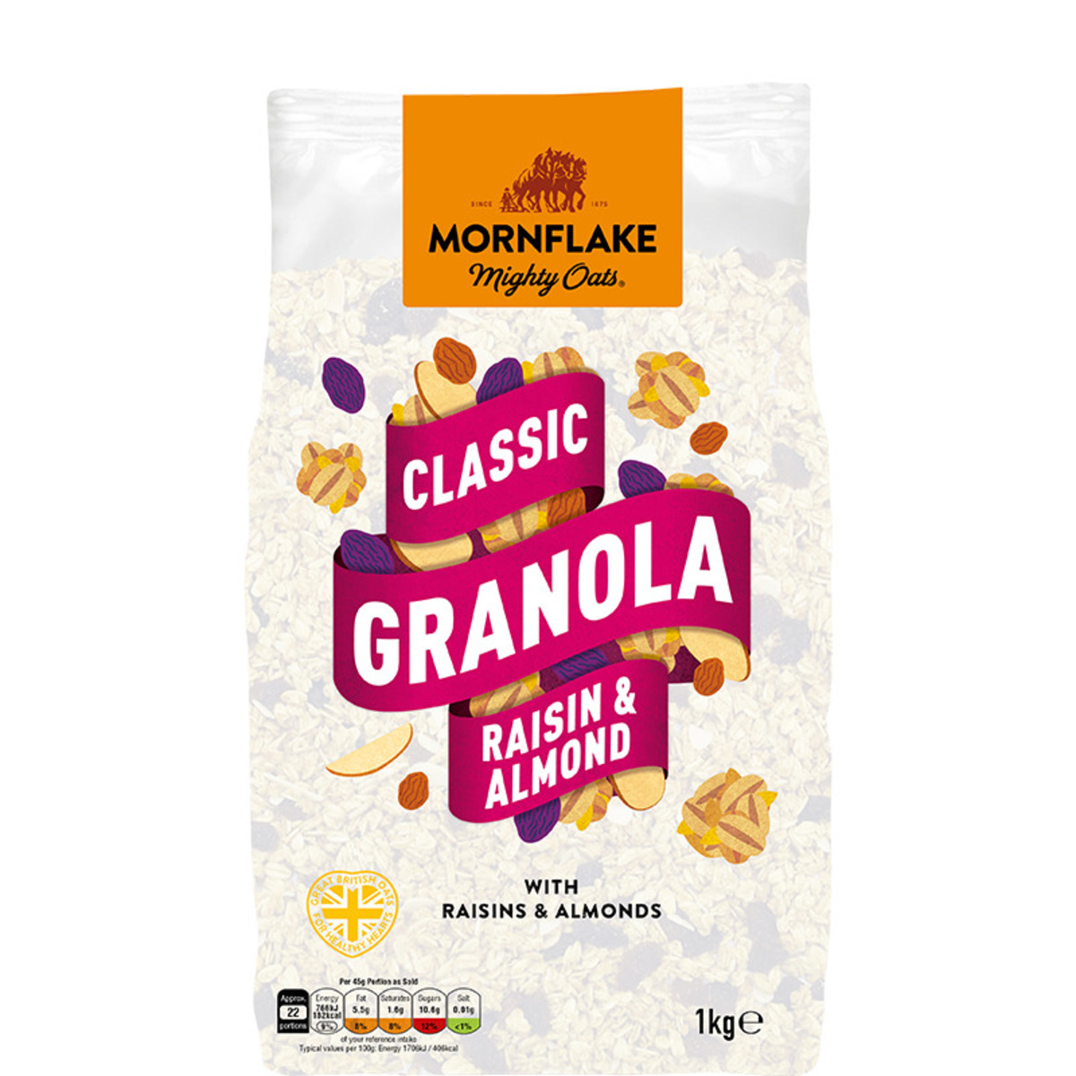 Mornflake Classic Raisin&Almond Granola 6x1kg