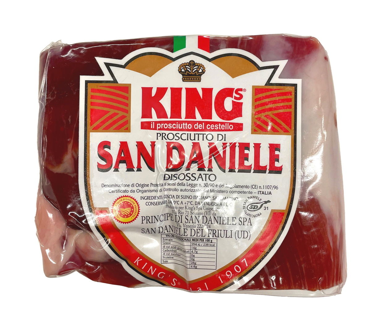 Brianza King Crudo San Daniele Mattonella 1/2 ca 3,5kg