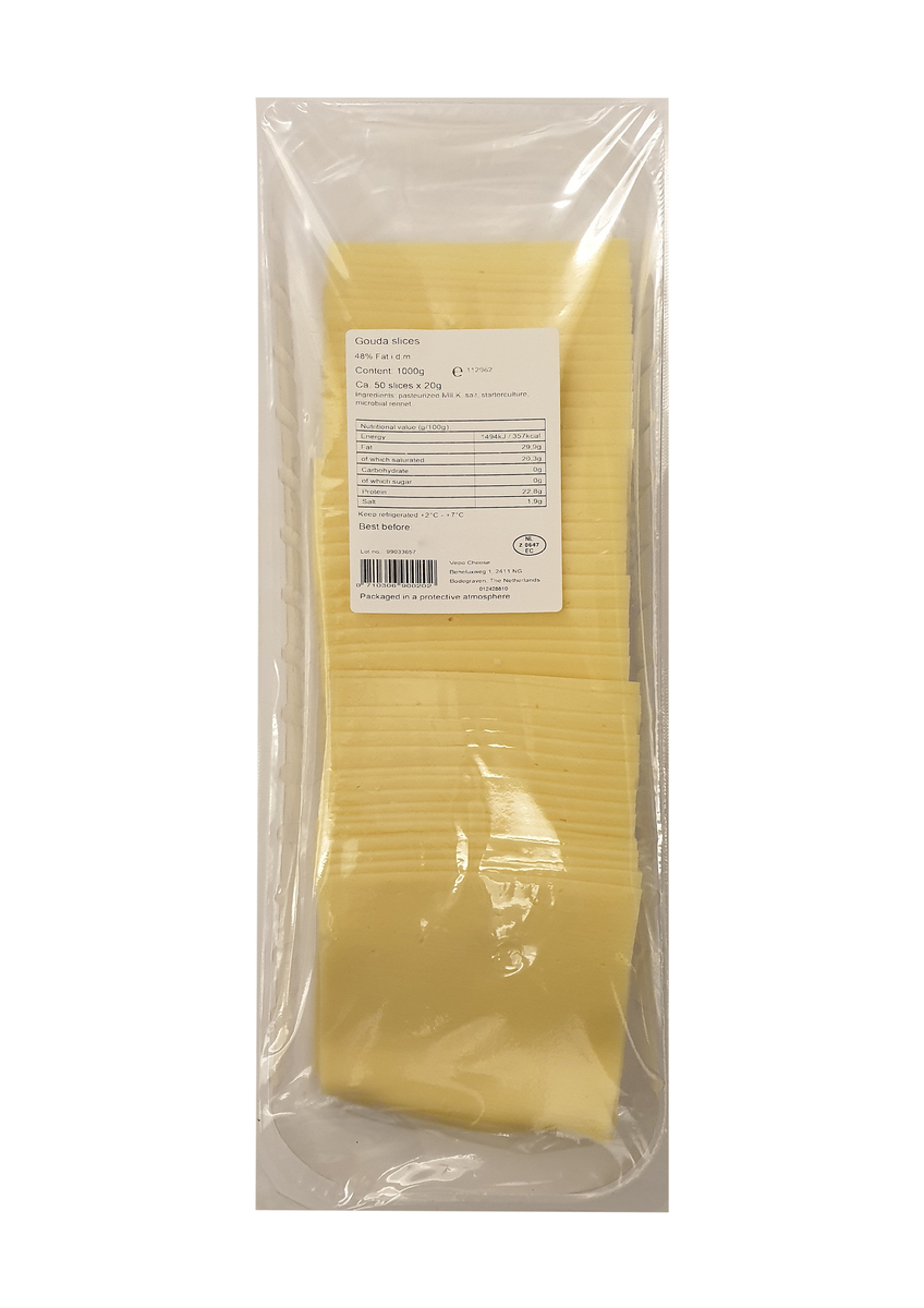 Vepo Gouda 28% Ostur Sneiddur 6x(50sn.x20g) 1kg