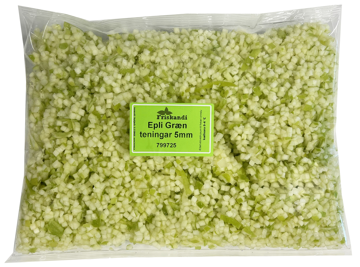 Græn epli teningar 5mm 3kg (P)