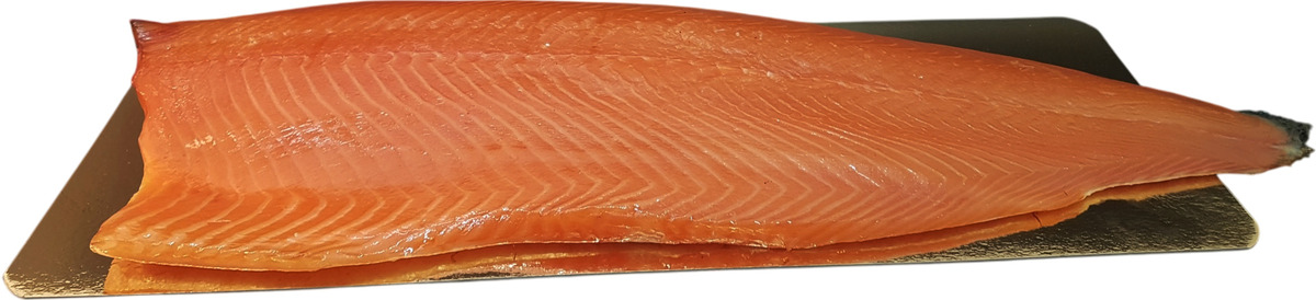 Taðreyktur lax heil flök (vigtarvara) 0,8-1,2kg 10kg/ks