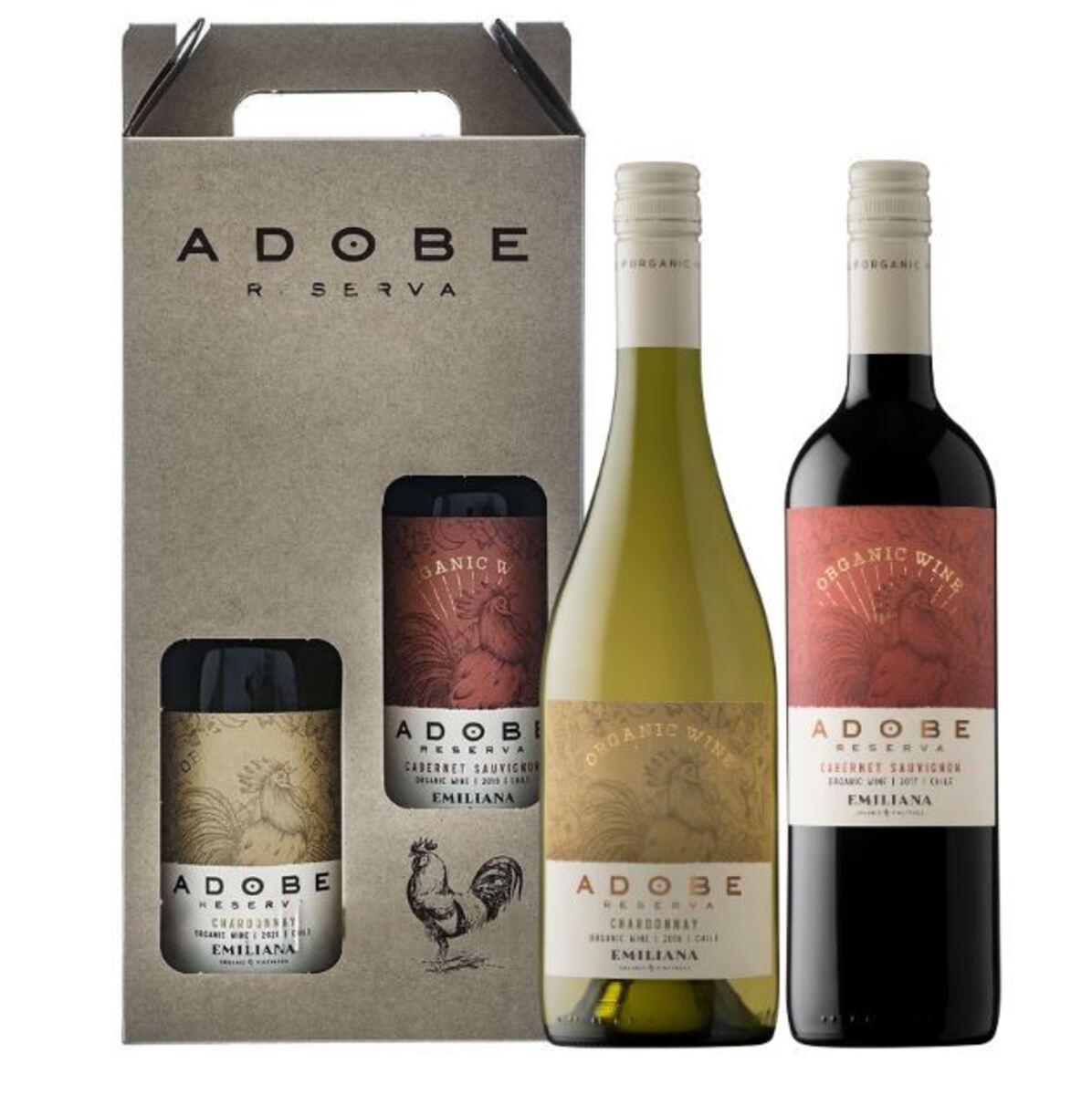 Adobe Chardonnay, Adobe Cabernet Sauvignon í gjafakassa