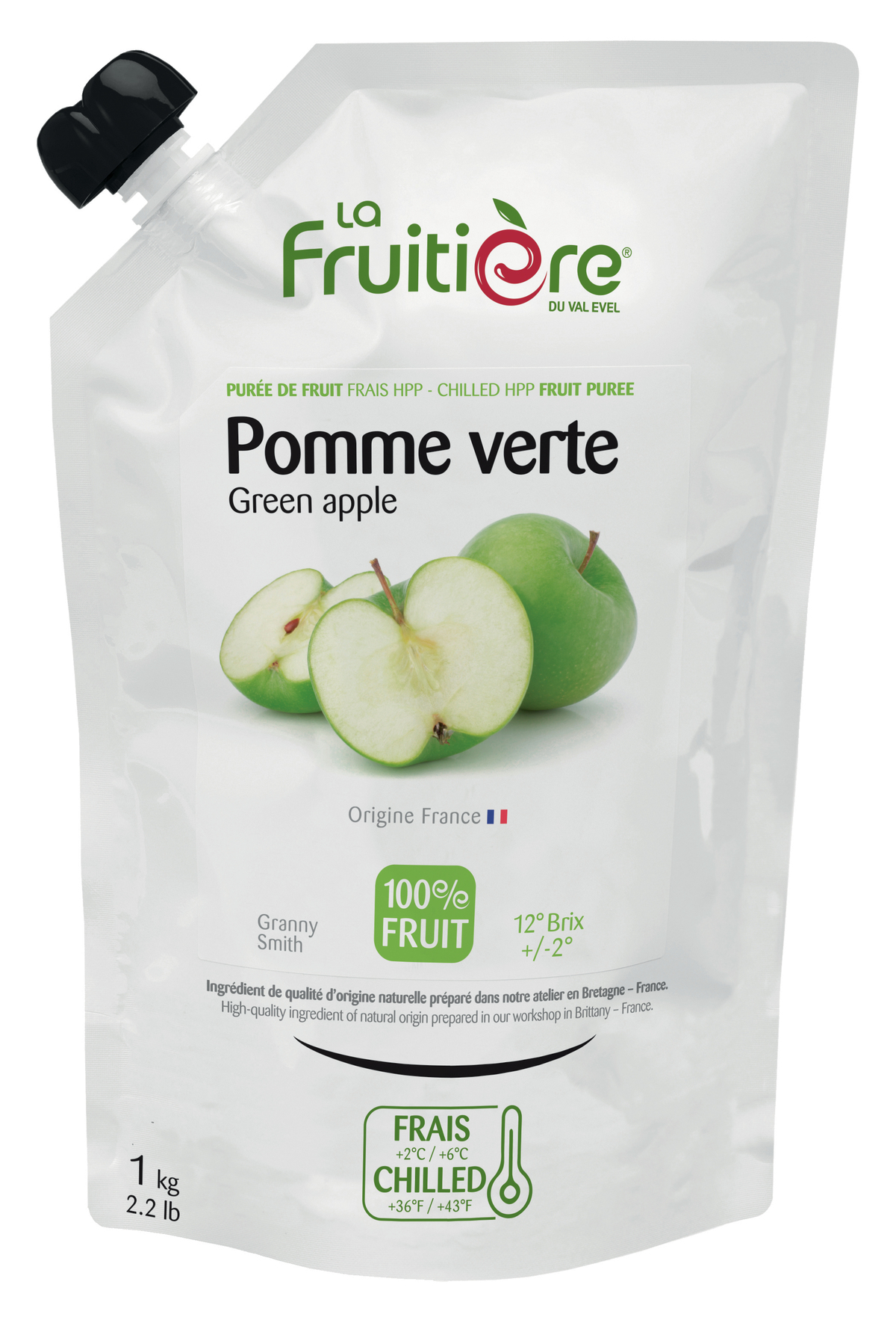 La Frutiere 100% Green Apple Puree 6x1kg