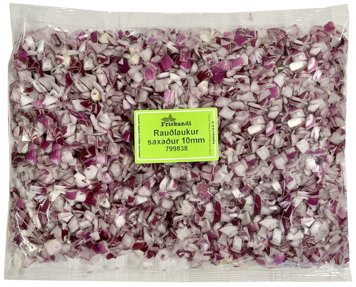 Rauðlaukur saxaður 10mm 3kg (P)