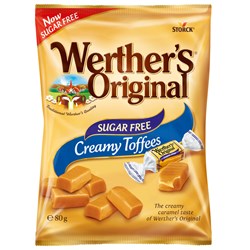 Storck Werther's Original Sugar Free Creamy Toffee 18x80g