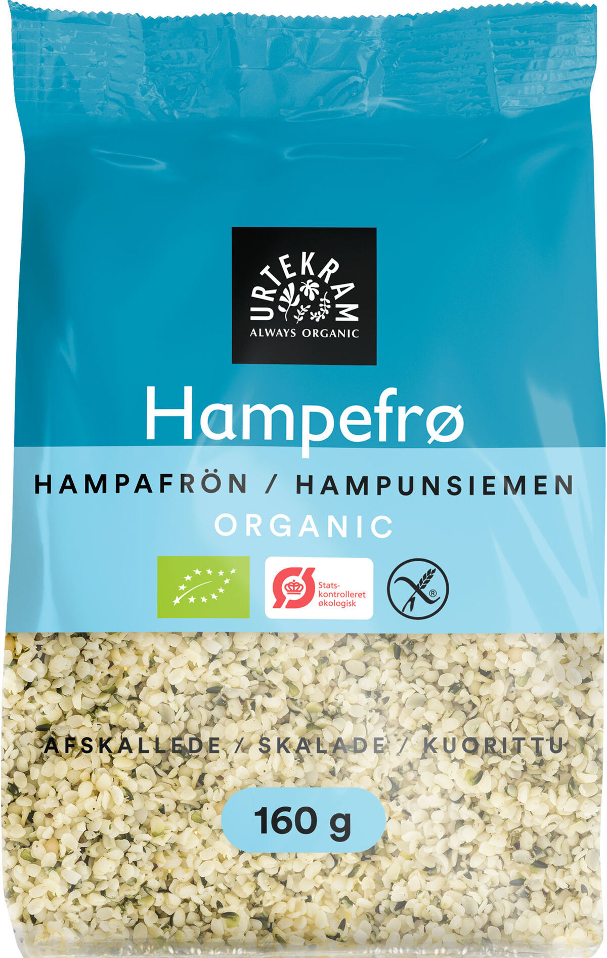 Urtekram hampfræ afhýdd 7x160g