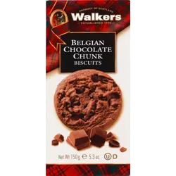 Walkers Dual Display Belgian Choc. Chunk Biscuits 12x150gr